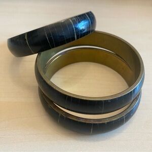 3 Black Bangles